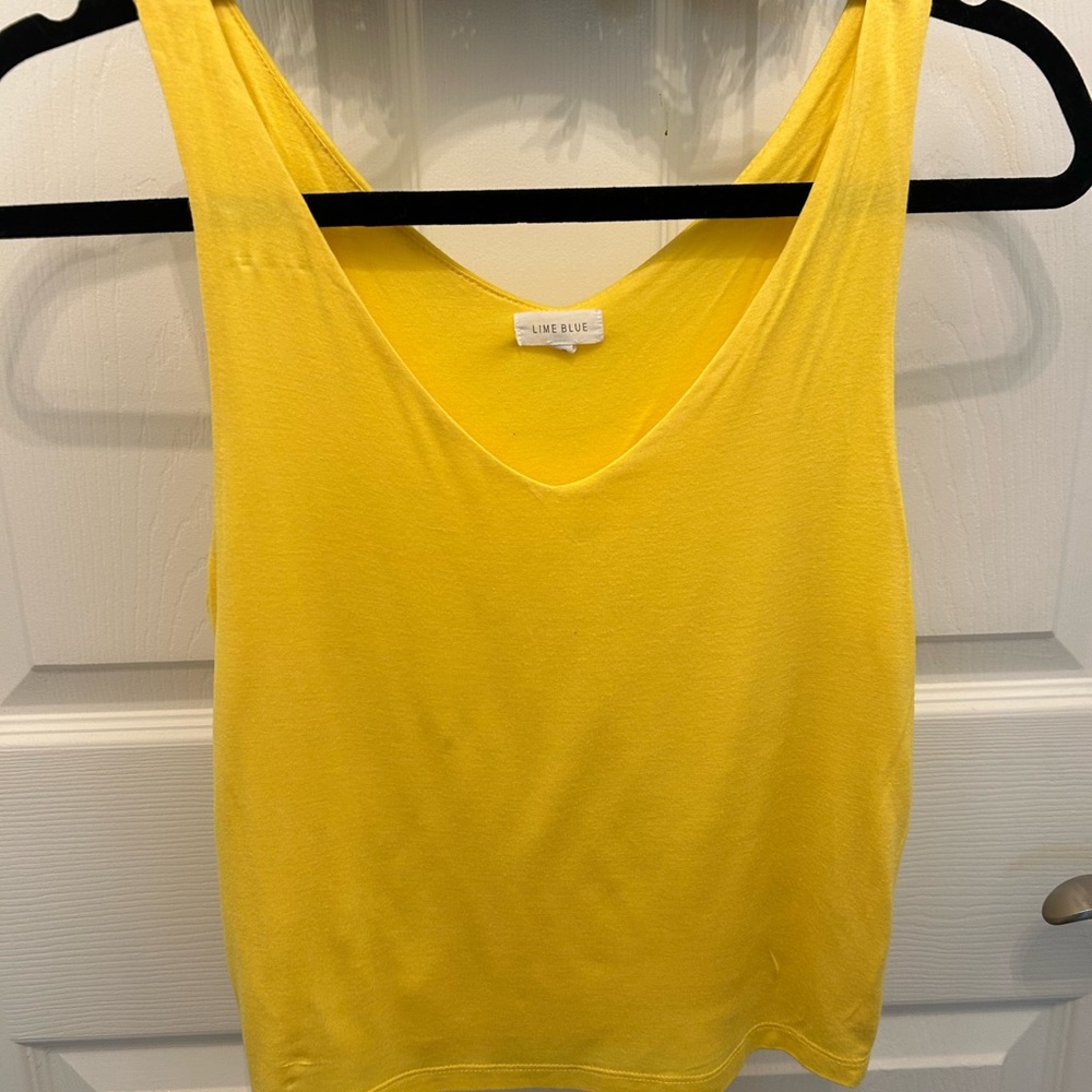 Luxe  Women's Sunny Yellow Tank Top Size XS
